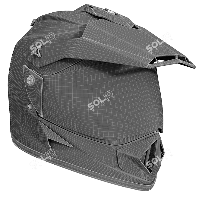 Rugged Off-Road Helmet | Durable & Protective 3D model image 10