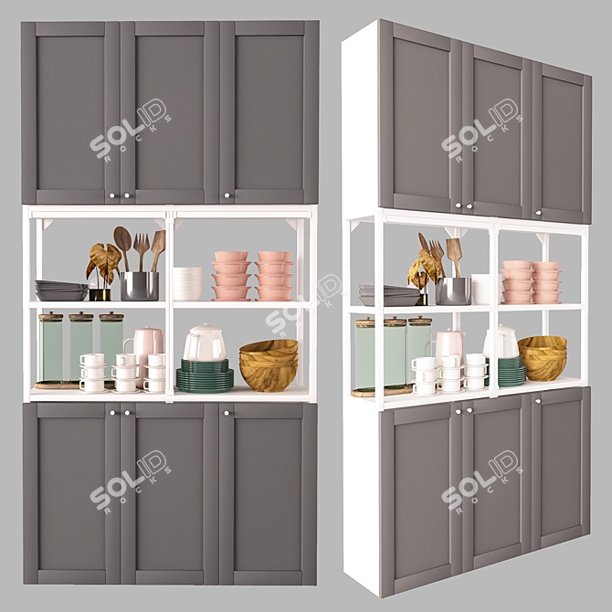 Ikea Enhet Storage Unit 3D model image 1