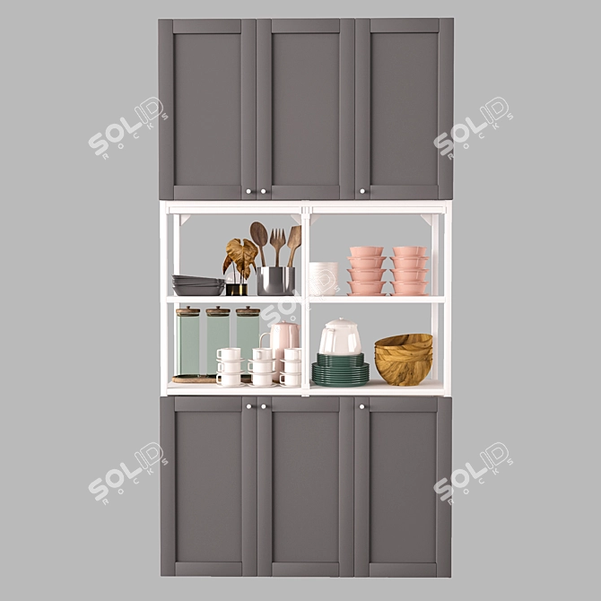 Ikea Enhet Storage Unit 3D model image 2