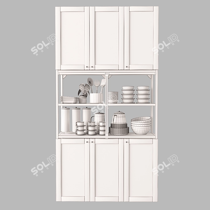 Ikea Enhet Storage Unit 3D model image 4