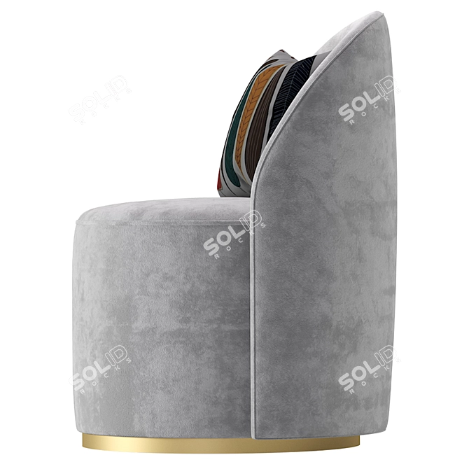 Modern Albert Dining Chair 3D model image 2