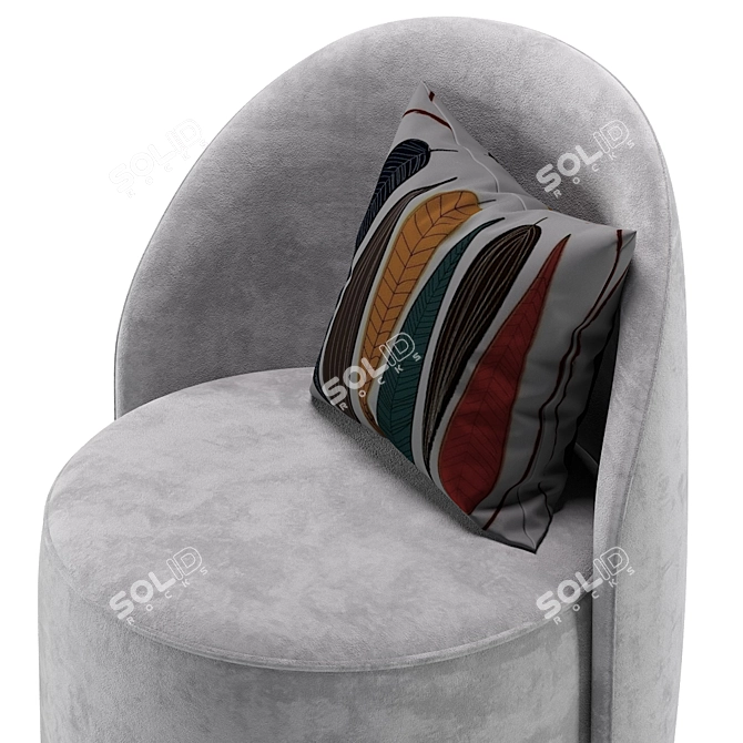 Modern Albert Dining Chair 3D model image 3