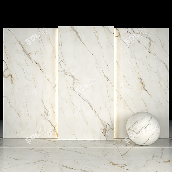  Calacatta Oro Marble Tiles 3D model image 1