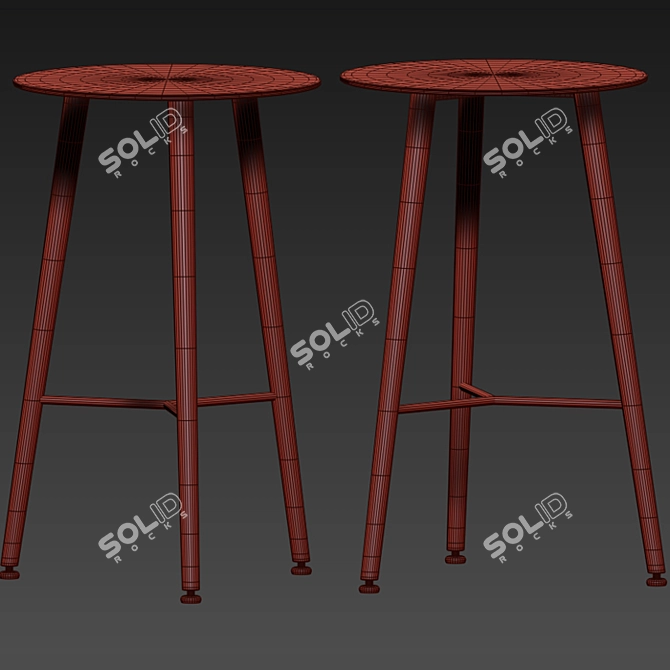 Modern Carlton Bar Stool Set 3D model image 5