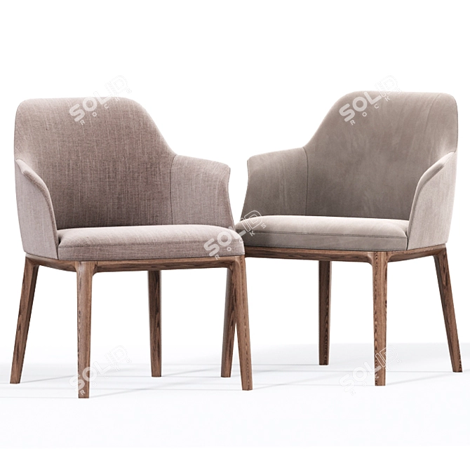 Elegant Poliform Sophie Chair 3D model image 2