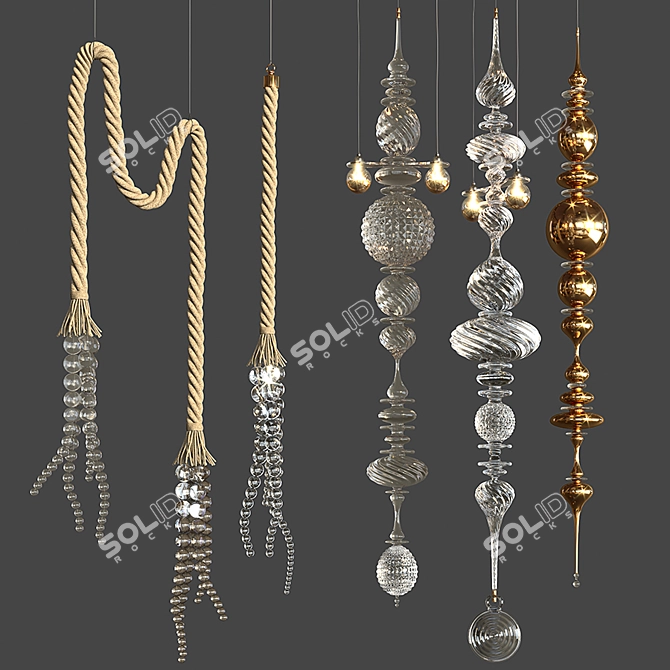 Artful Glow Pendant Lights 3D model image 17