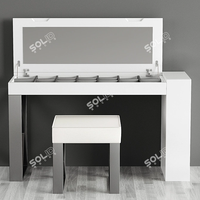 Elegant Dressing Table Set 3D model image 3