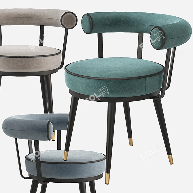 Elegant Eichholtz VICO Dining Chair 3D model image 5