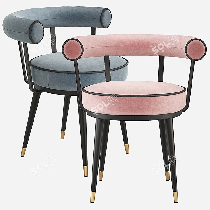 Elegant Eichholtz VICO Dining Chair 3D model image 7