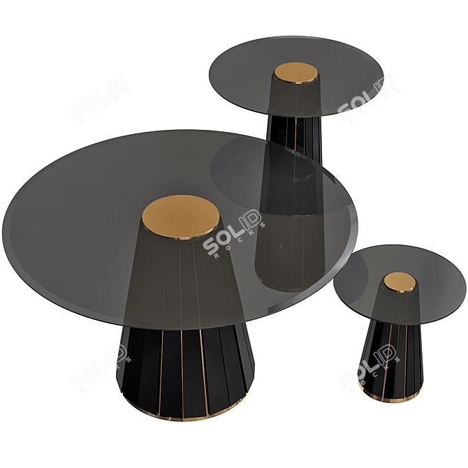 Luxxu Darian Tables Set - Elegant and Versatile 3D model image 2