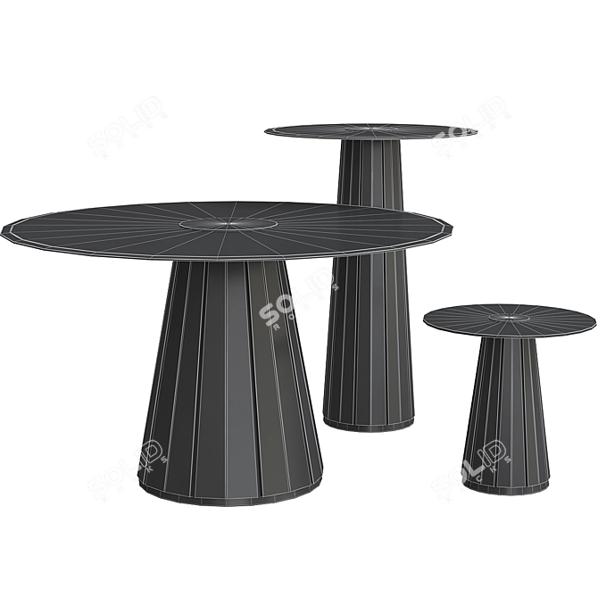 Luxxu Darian Tables Set - Elegant and Versatile 3D model image 3