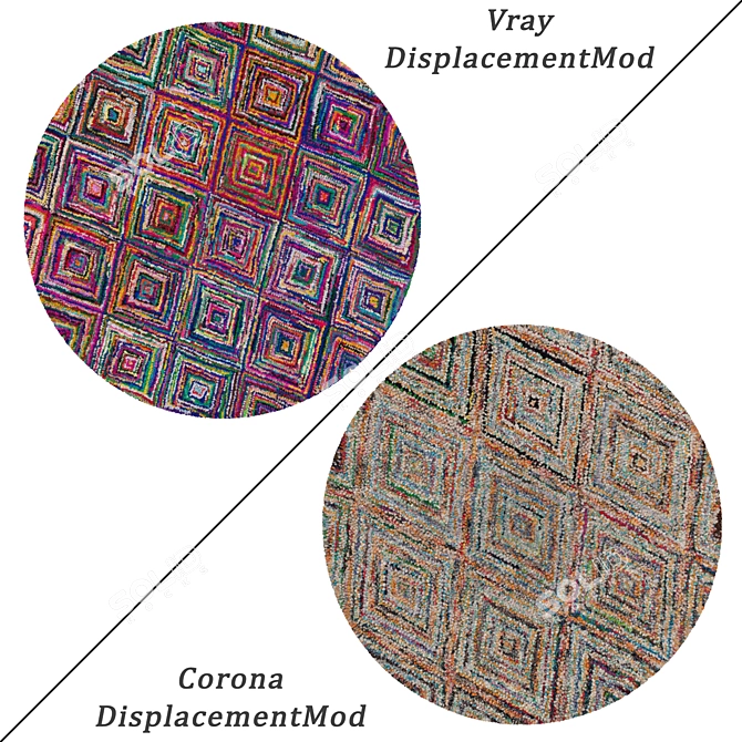 Round Carpets Set - Versatile and Stylish 3D model image 2