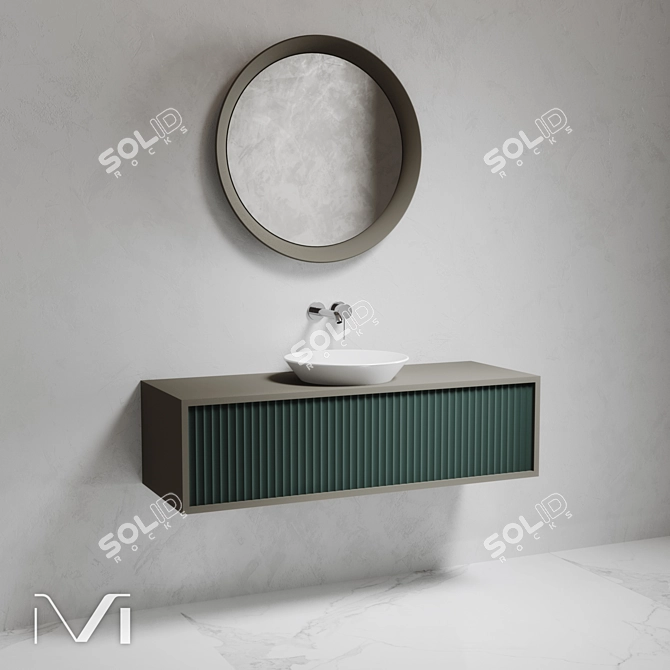 Ultra-modern Console Sink by VIVOMOBILI 3D model image 1