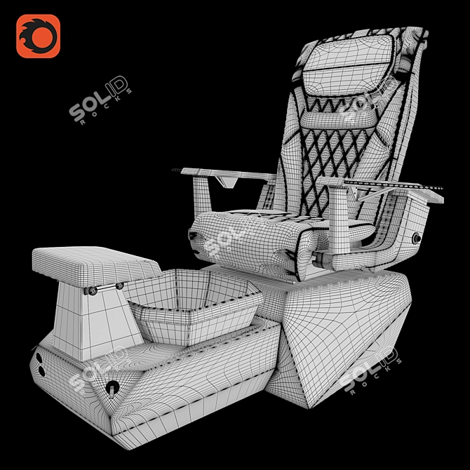 Modern Nail Chair 3D model image 2