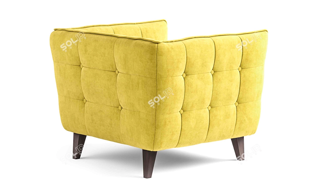 Elegant Frankof Lester Armchair 3D model image 2