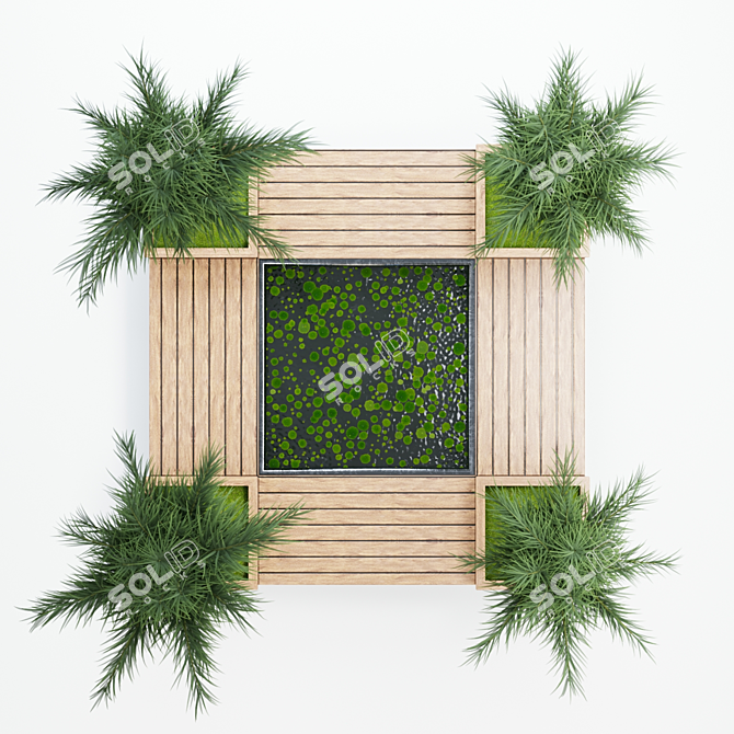 Tropical Oasis: Palm Garden 3D model image 2