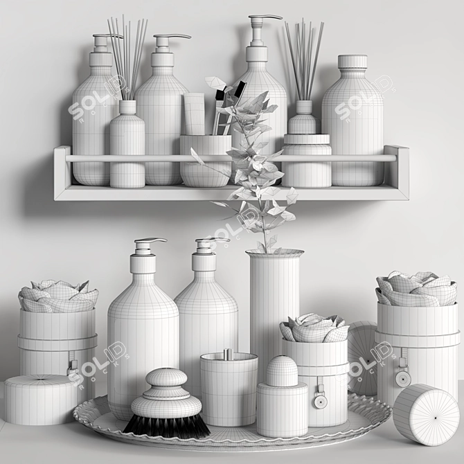 2015 Bathroom Accessories Set 3D model image 5