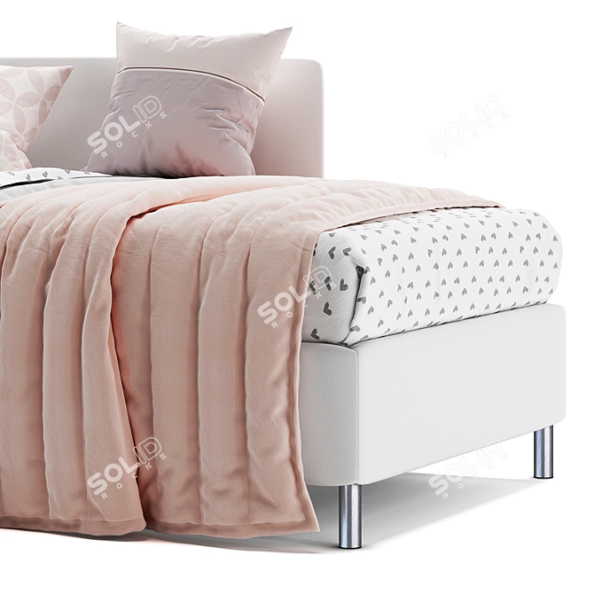 Italian Design Citterio Meda Corner Bed 3D model image 6