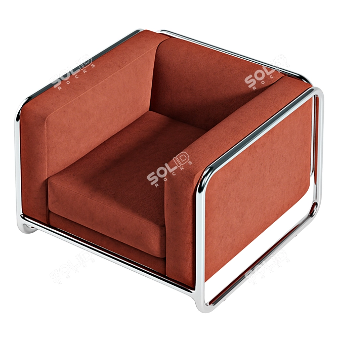 Modern Selene Upholstered Chair | Stylish and Comfortable 3D model image 4