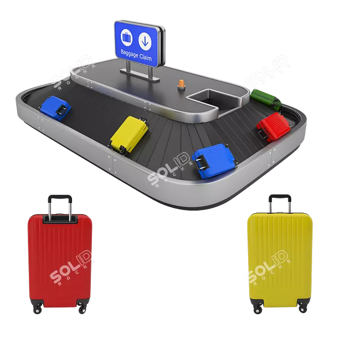 Travel Easy: Airport Baggage Claim 3D model image 1