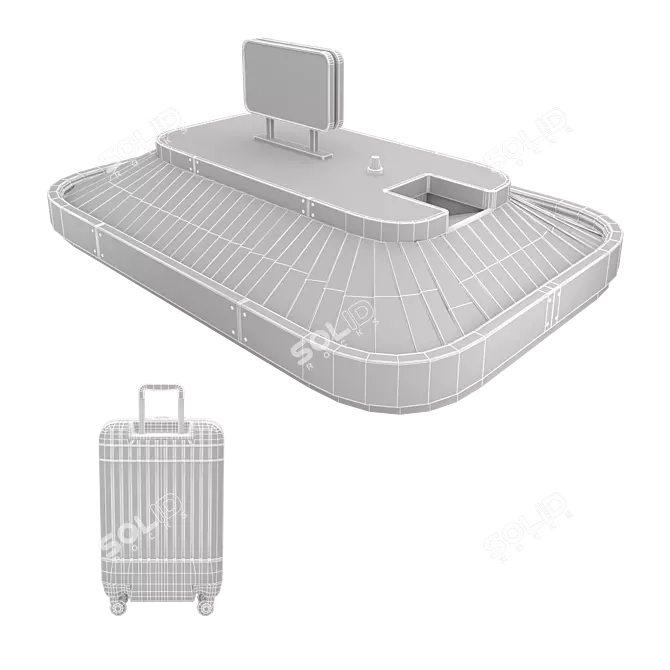 Travel Easy: Airport Baggage Claim 3D model image 4