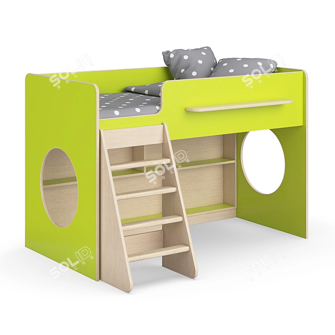 Legenda Kids Modular Bed & Stairs 3D model image 1