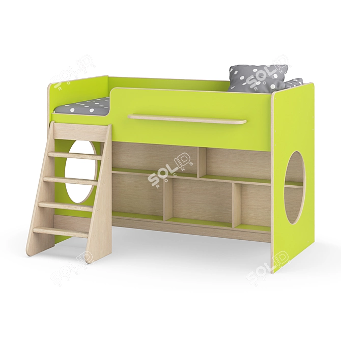 Legenda Kids Modular Bed & Stairs 3D model image 2