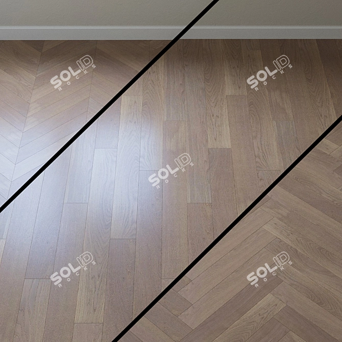 Karelia Oak Stone Gray Parquet 3D model image 1