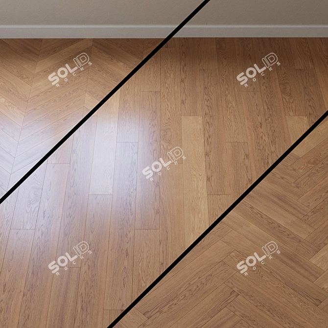 Karelia Oak Tender White Parquet 3D model image 1