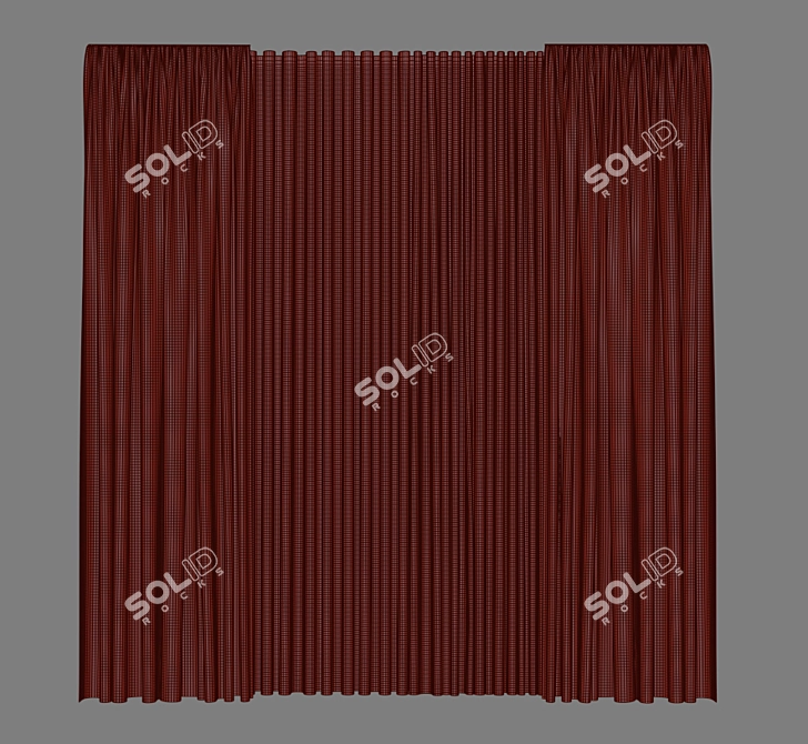 Silk Sheer Curtains: Elegant and Smooth 3D model image 4