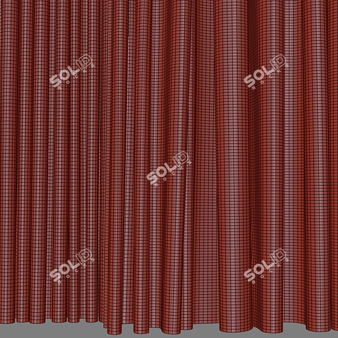 Silk Sheer Curtains: Elegant and Smooth 3D model image 5