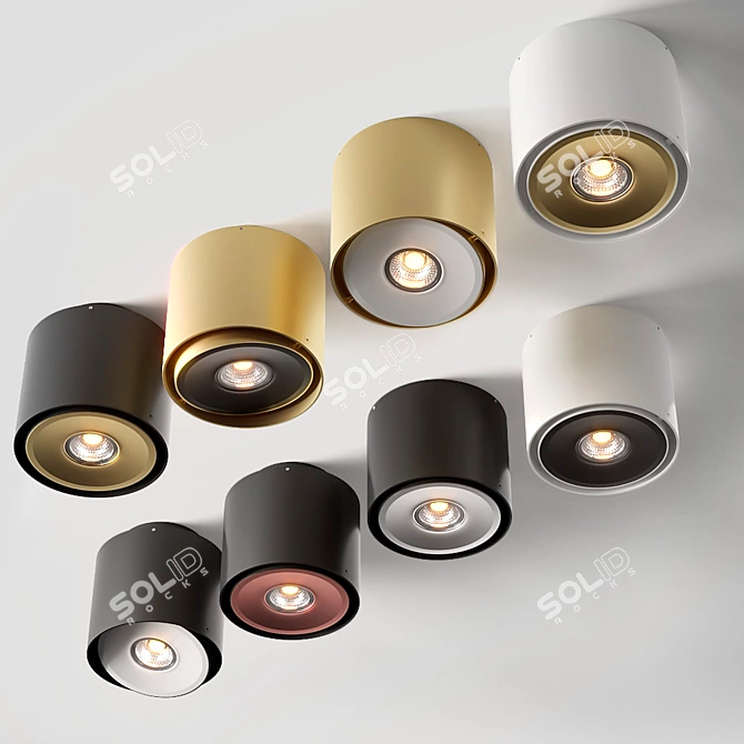 Sleek Cylinder Lights: AQForm Tuba 3D model image 3