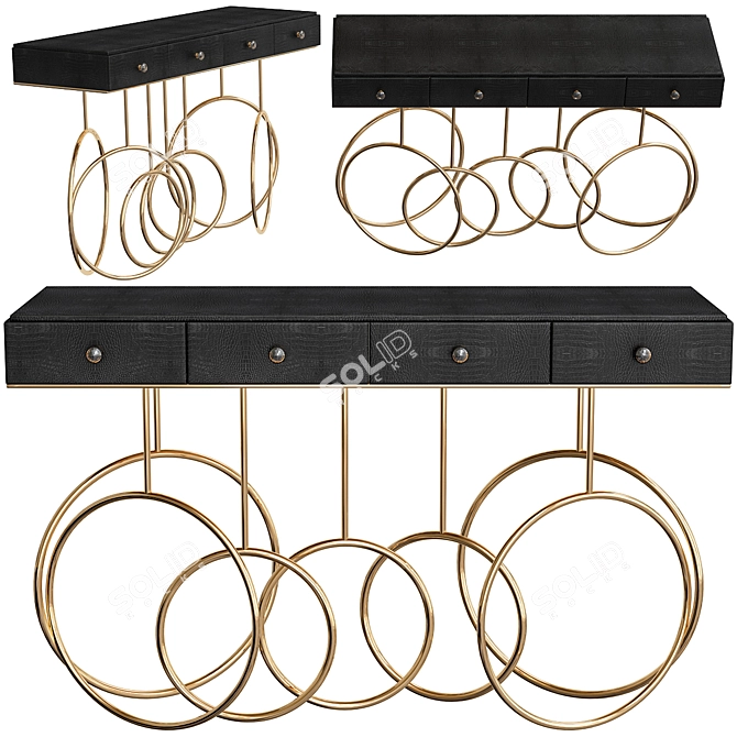 Opulent Burlesque Console 3D model image 1