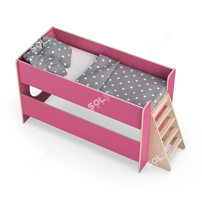 Modular Kids Bed Set: Legenda K23 + LP22 3D model image 2