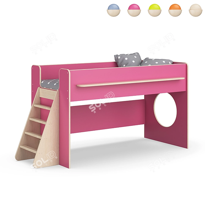 Modular Kids Bed Set: Legenda K23 + LP22 3D model image 6