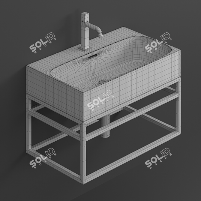 Clou Match Me Washbasin Set 3D model image 2