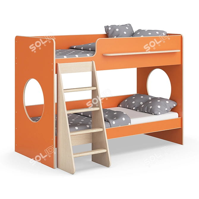 Modern Modular Kids Bed Set 3D model image 1