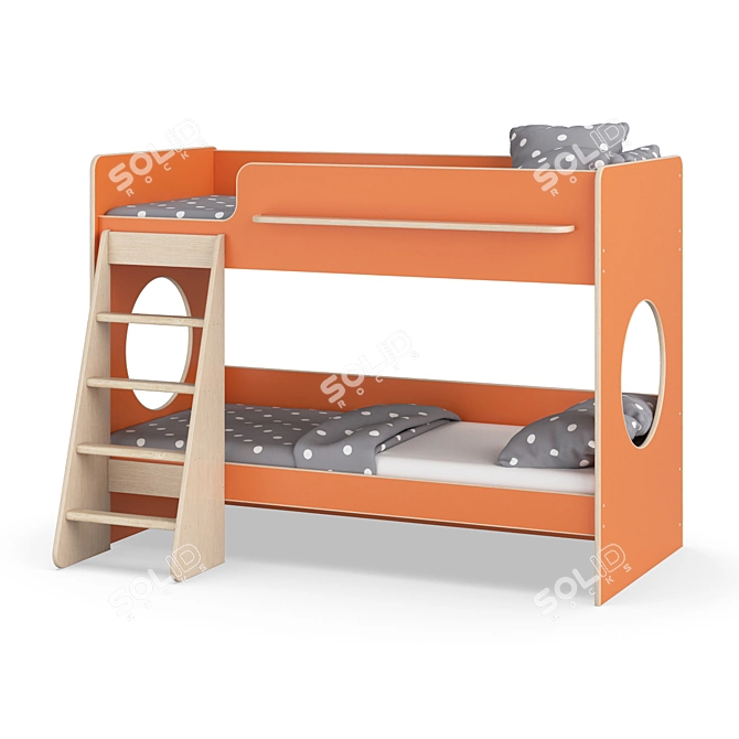 Modern Modular Kids Bed Set 3D model image 2
