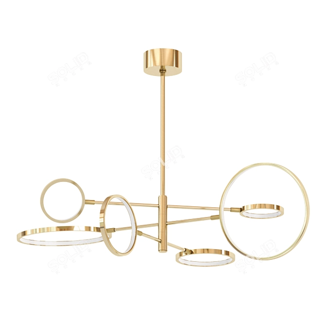 Saturn Sputnik Chandelier - Modern Minimalist Lighting 3D model image 1