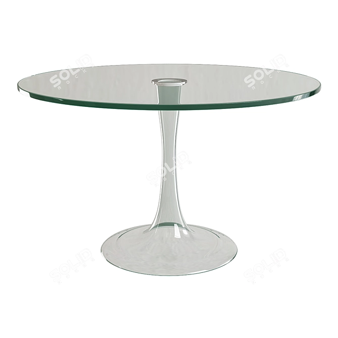 Sleek Funghetti Glass Table 3D model image 1