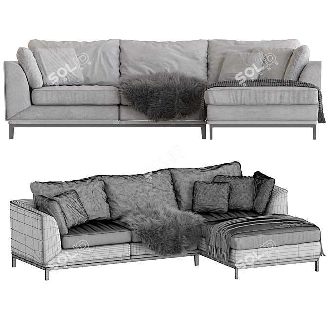 Versatile Sofa with Poly 490.710 3D model image 2