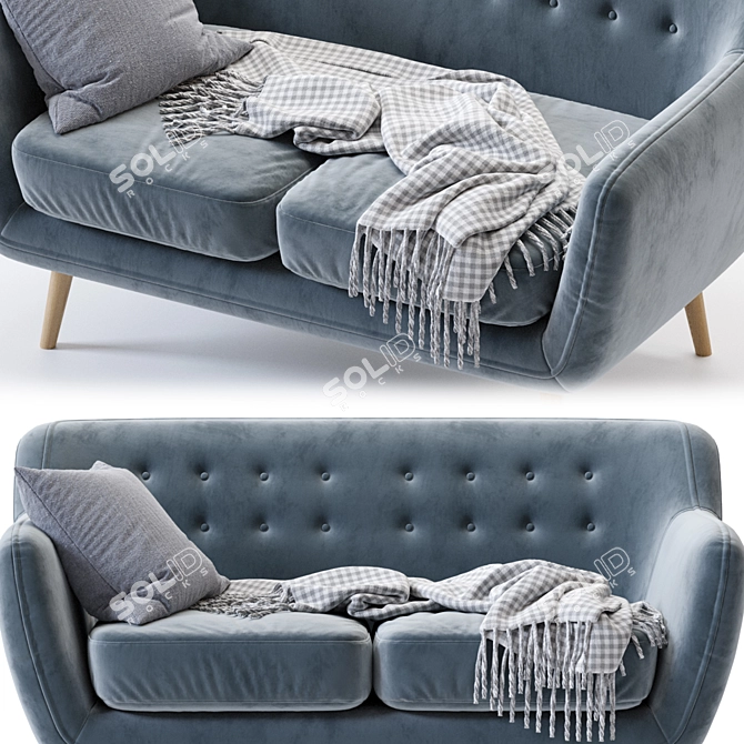 Rain Barhat Sofa: Elegant and Comfortable 3D model image 4