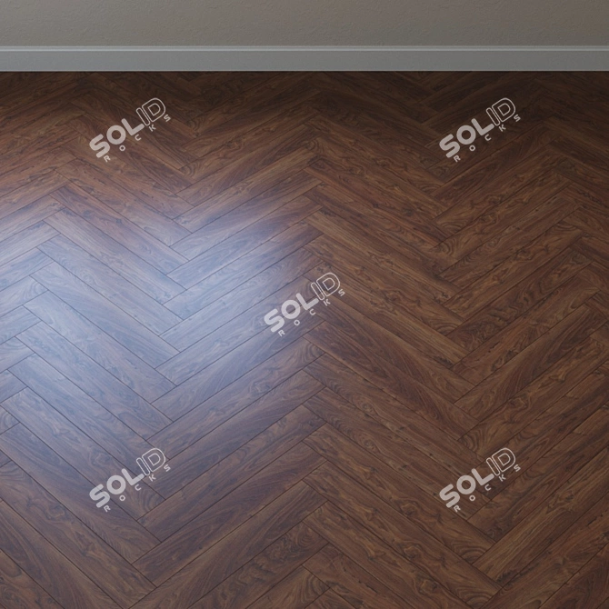 Kahrs Solid Walnut Parquet 3D model image 3