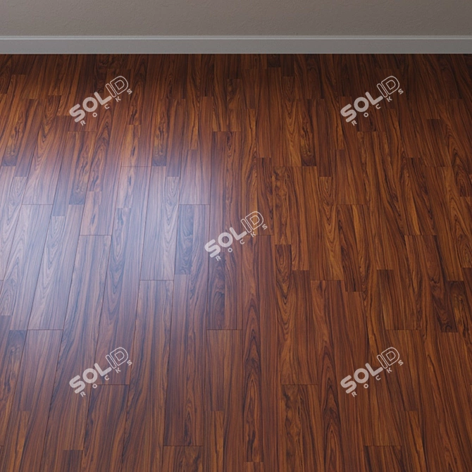 Kahrs Bongassi Parquet Board: Rustic 2-Plank Beauty 3D model image 4