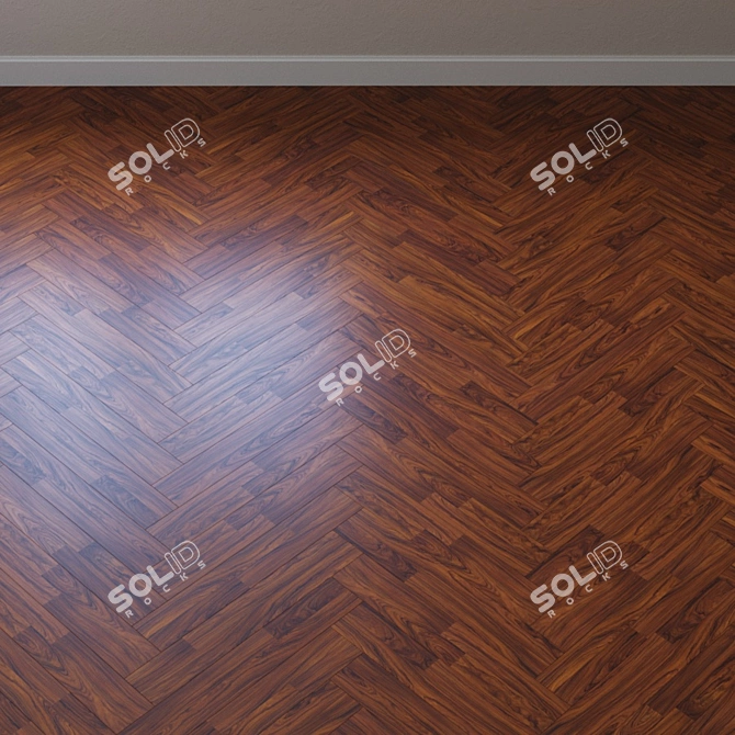 Kahrs Bongassi Parquet Board: Rustic 2-Plank Beauty 3D model image 2