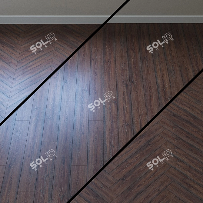 Kahrs Heather Oak Parquet: Classic Elegance 3D model image 1