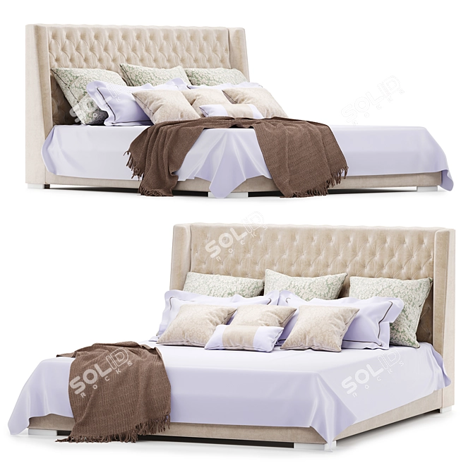 Luxury Barri Roma Bed 3D model image 1