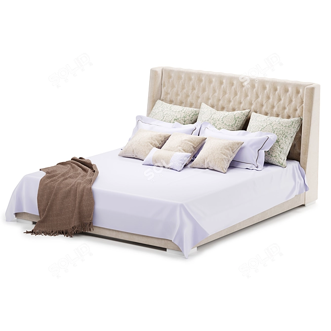 Luxury Barri Roma Bed 3D model image 2