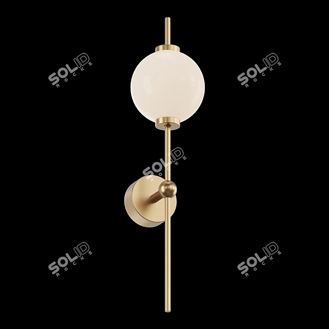 Bruse Wall Lamp: Stylish Design, Metal Base 3D model image 2