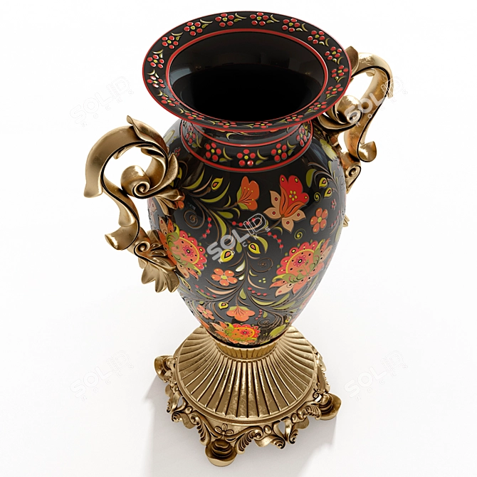 Elegant Goblet Vase: Sculpted Silhouette 3D model image 4